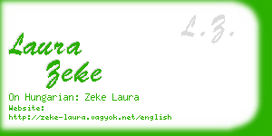 laura zeke business card